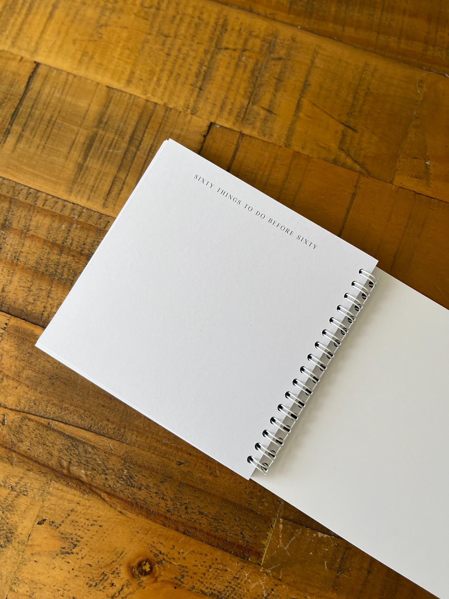 Sixty things to do before Sixty Bucket List Book