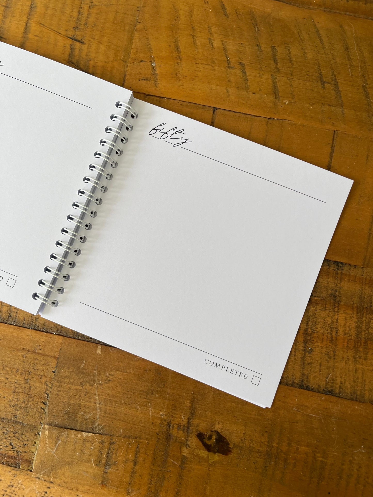 Fifty things to do before Fifty Bucket List Book