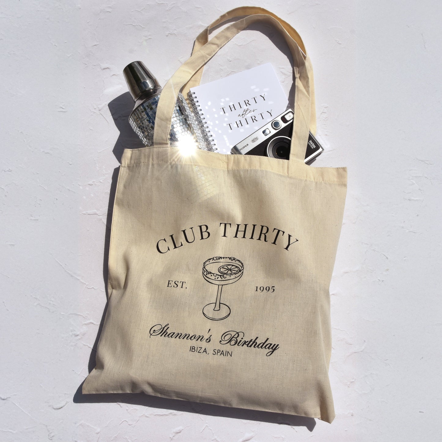 Club Thirty Customised Cocktail Tote Bag