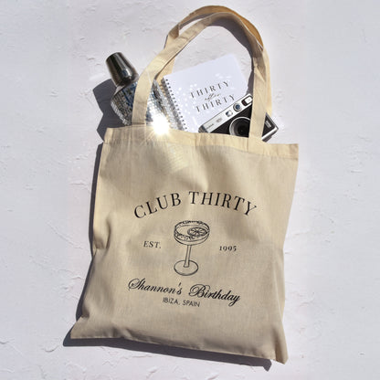 Club Thirty Customised Cocktail Tote Bag
