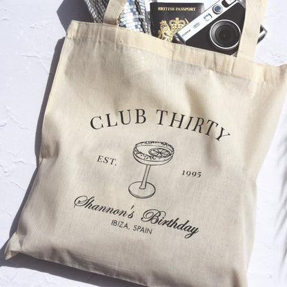 Club Thirty Customised Cocktail Tote Bag