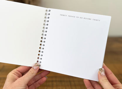 Thirty things to do before Thirty Bucket List Book
