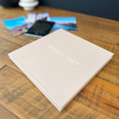 Personalised Travel List Hardback Book