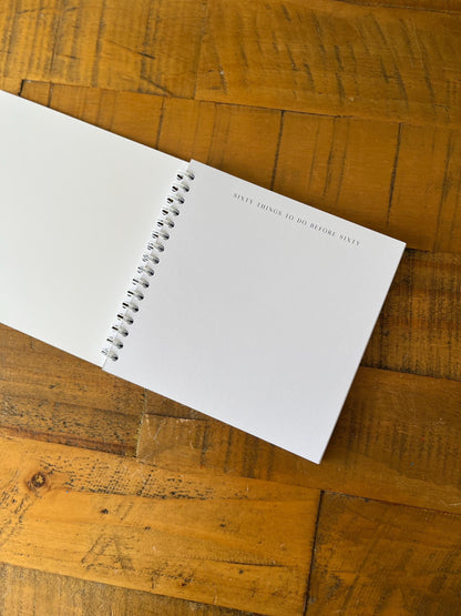 Sixty things to do before Sixty Bucket List Book