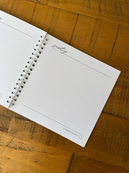 Sixty things to do before Sixty Bucket List Book